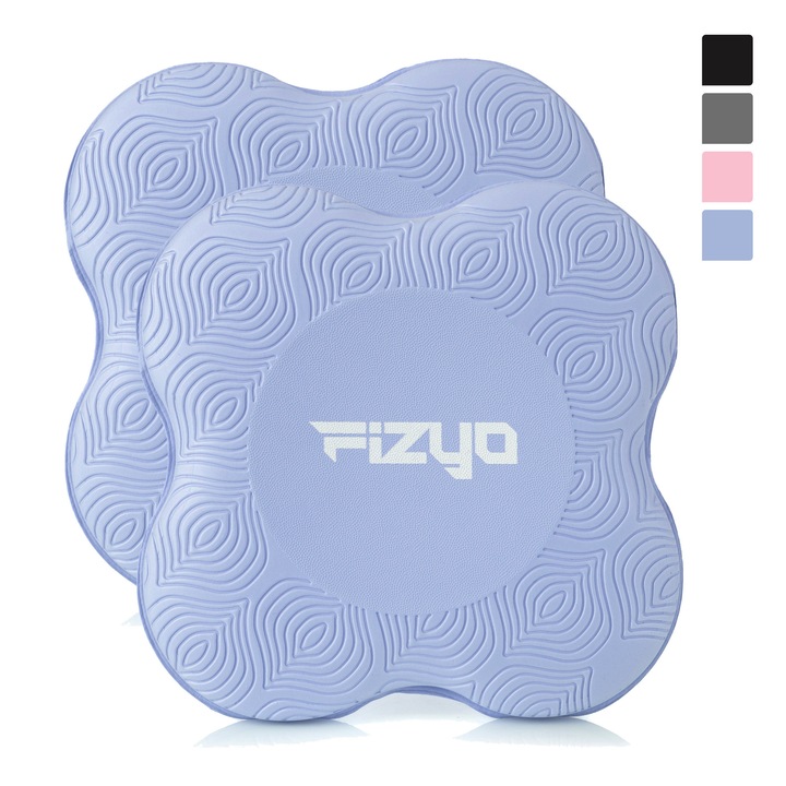 Suporturi pentru genunchi pentru yoga Fizyo FFIYP-2020C, 20 x 20 x 2 cm, set 2, amortizare, protectie pentru genunchi si coate, yoga, pilates, fitness, 90 g, Albastru