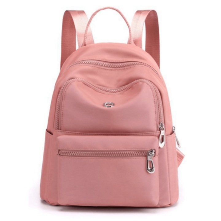 Rucsac Joyce roz cu buzunare din material textil impermeabil