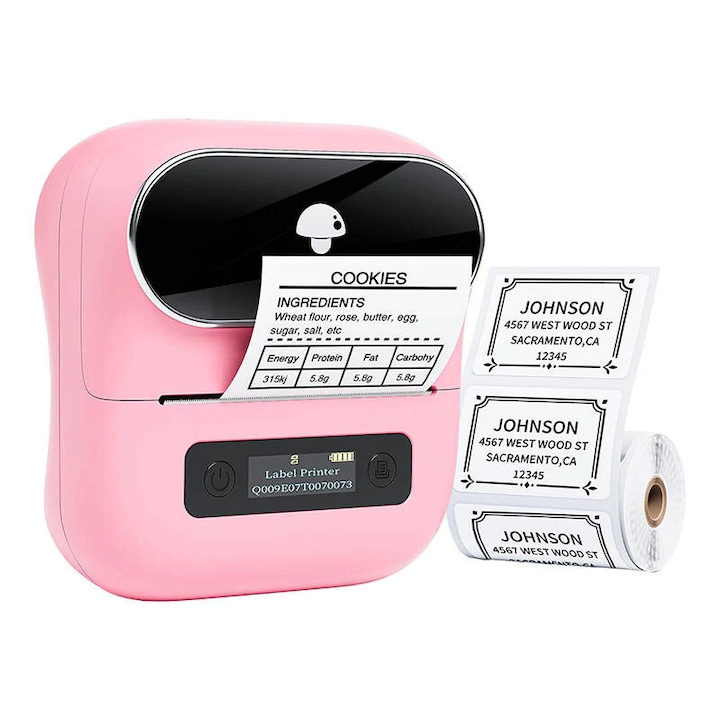 Imprimanta portabila de etichete Phomemo M220 (roz)