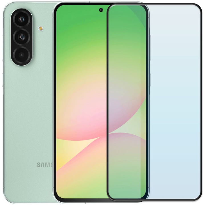 Folie din sticla securizata pentru Samsung Galaxy A56 5G, HAMSTERBOX Glass Shield, Protectie completa ecran, Full face, Aplicare rapida, Case Friendly, Transparenta