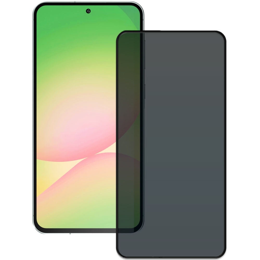 Folie din sticla securizata pentru Samsung Galaxy A56 5G, HAMSTERBOX Privacy Shield, Protectie completa ecran, Full face, Aplicare rapida, Case Friendly, Negru