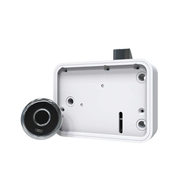 Интелигентна брава с пръстови отпечатъци, бяла, 10 пръстови отпечатъка, 300mA, 6 месеца живот на батерията