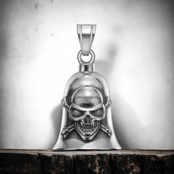 Őrharang / Szerencseharang / Moto talizmán - Koponya