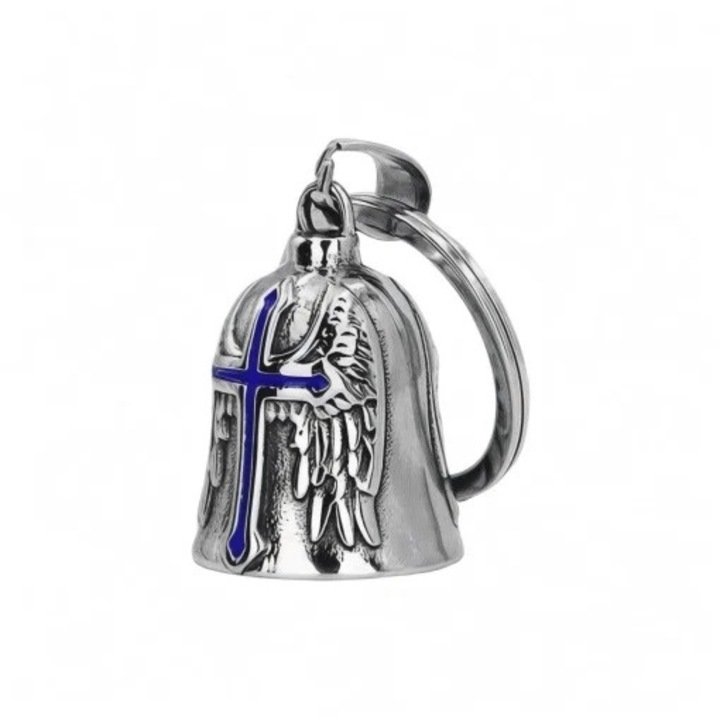 Őrharang / Szerencseharang / Moto talizmán - Kék kereszt