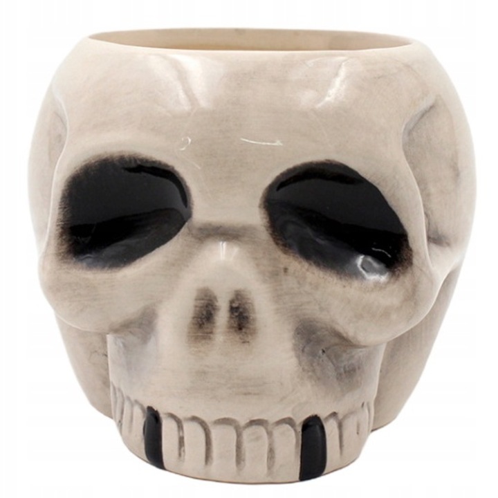 Bögre, Kerámia, Koponya, 400 ml, 3D