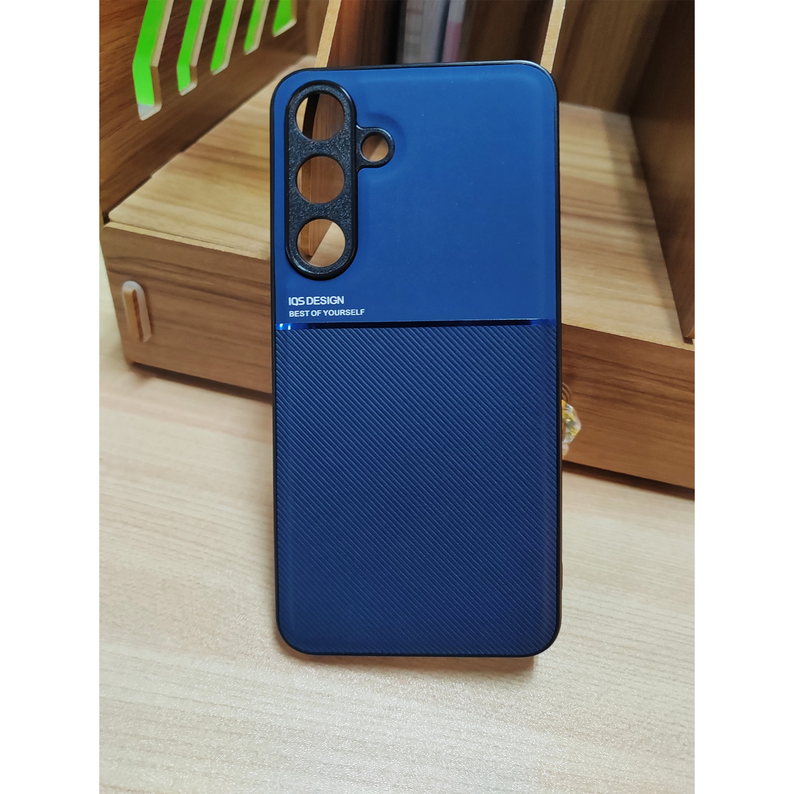 Carcasa pentru telefon Samsung S25 Plus, TREXORA, ultra-subtire, piele de afaceri, albastra