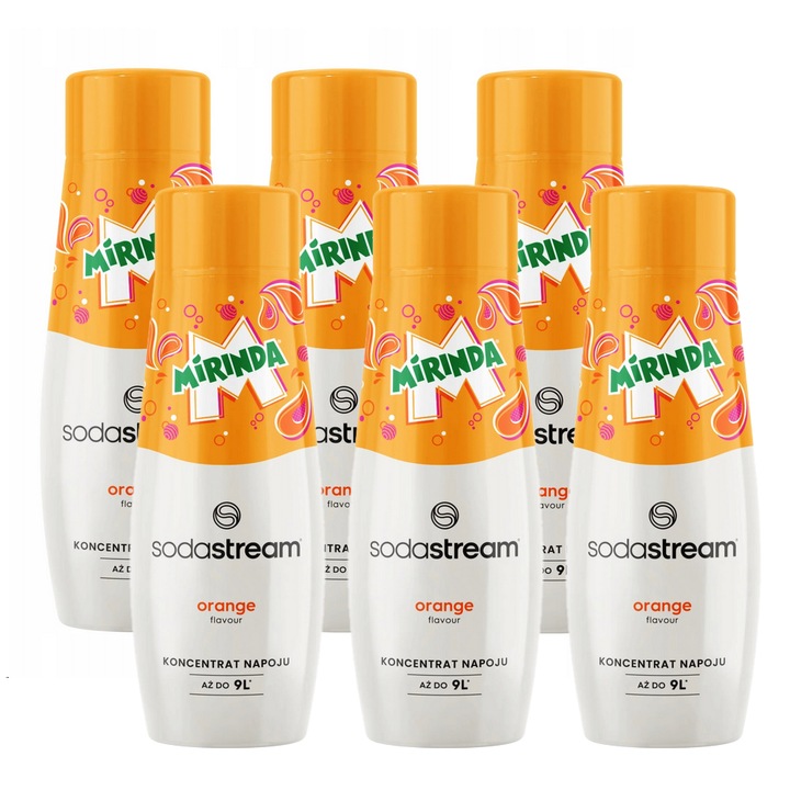 Set de siropuri pentru SODASTREAM Mirinda concentrat 6 x 440 ml
