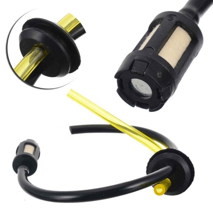 Монтаж на горивен филтър с маркуч за храсторез Craft-Tec MX502, ефективност и надеждност при доставките