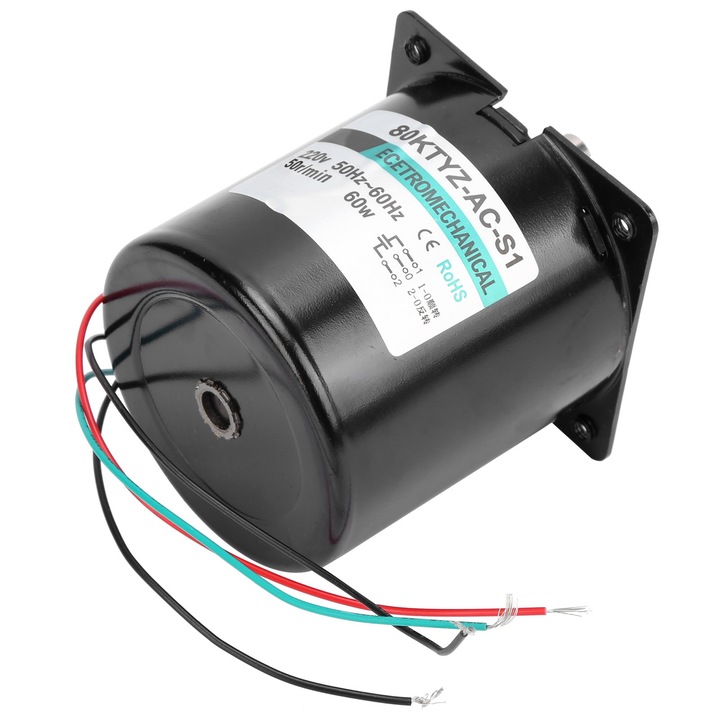 AC синхронен мотор Enforose XD-80KTYZ, висок въртящ момент, размер 10x20mm, 60W