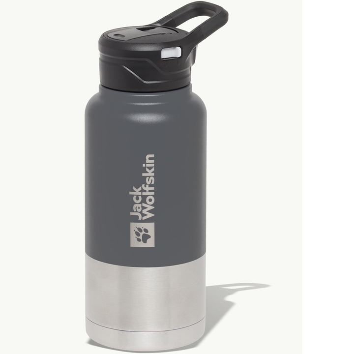 Термо бутилка със сламка Jack Wolfskin Saima Straw, Сив