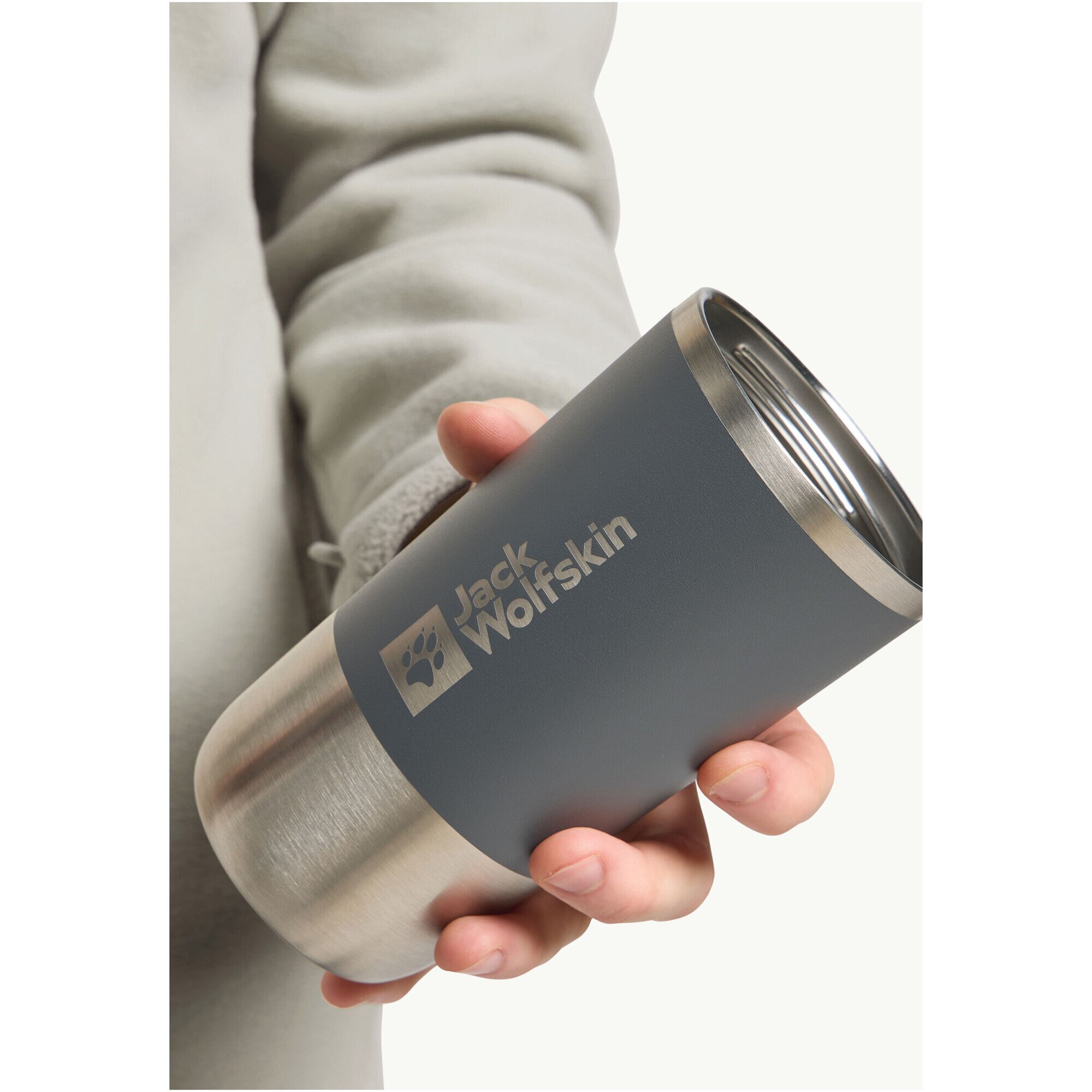Termos drumetie Jack Wolfskin Saima Mug, gri - eMAG.ro