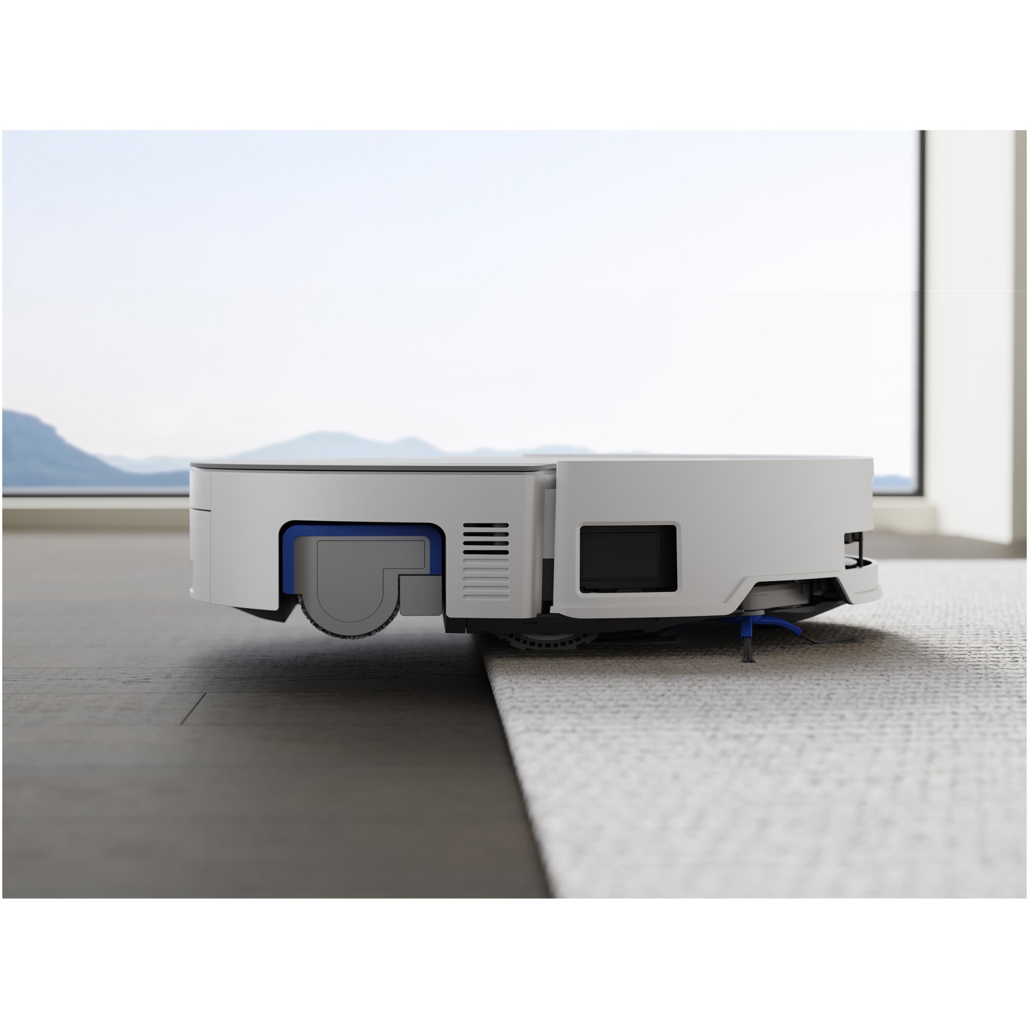 Robot de aspirare Ecovacs DEEBOT X8 OMNI, 18000Pa, baterie Li-Ion 6400mAh, capacitatea rezervorului de apa 110ml, capacitatea cosului de praf 220ml, capacitate rezervor statie pentru apa murdara 2 x 4L, capacitate cos praf statie 3L, alb