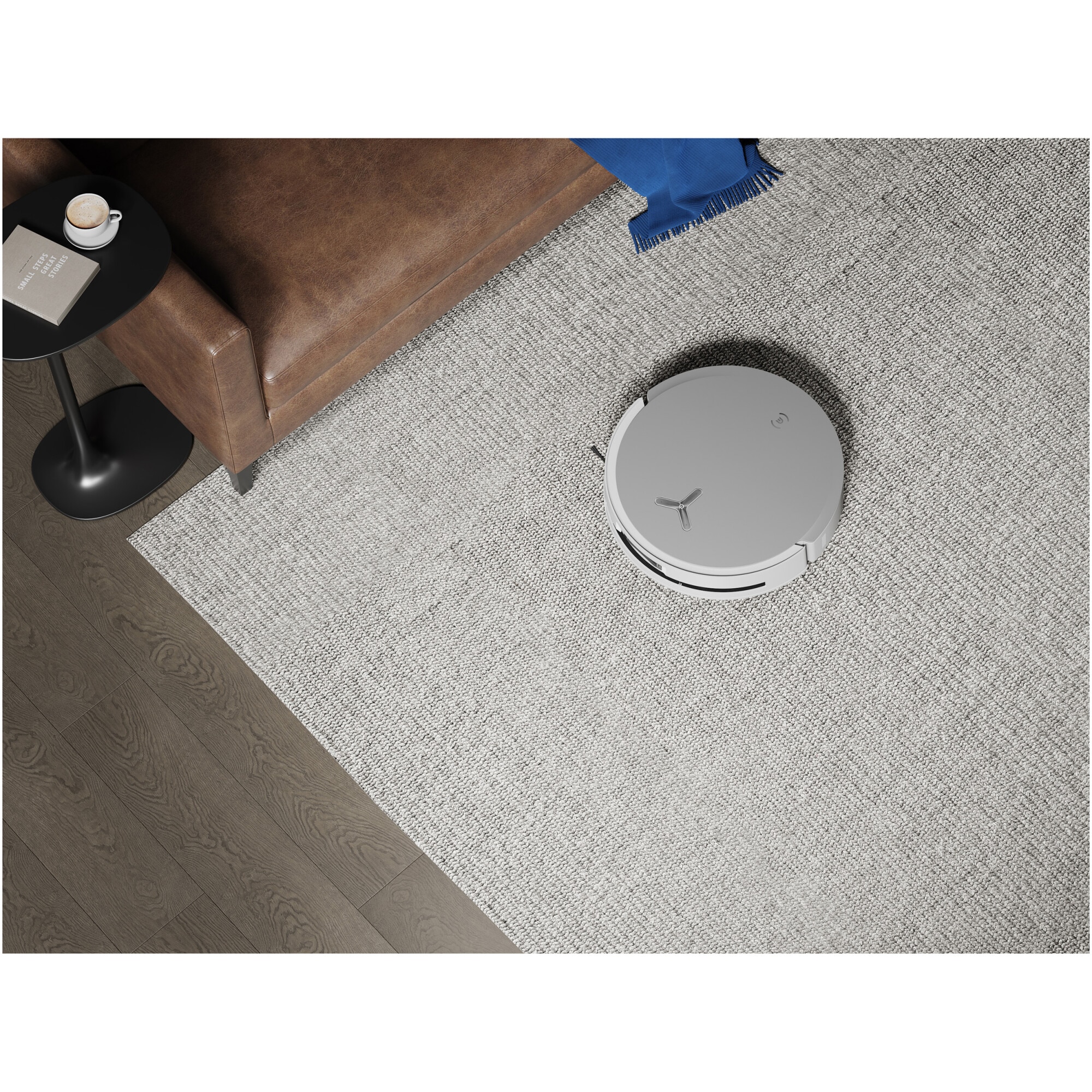 Robot de aspirare Ecovacs DEEBOT X8 OMNI, 18000Pa, baterie Li-Ion 6400mAh, capacitatea rezervorului de apa 110ml, capacitatea cosului de praf 220ml, capacitate rezervor statie pentru apa murdara 2 x 4L, capacitate cos praf statie 3L, alb