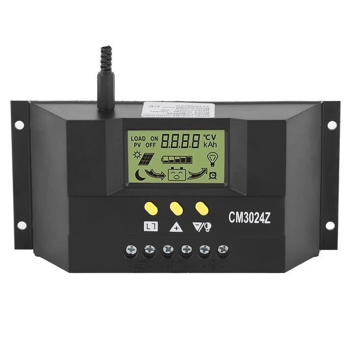 Regulator de incarcare solara Enforose, PWM LCD Display 12V 24V 30A