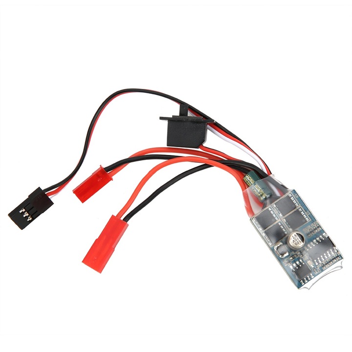 Controller de viteza motor RC bidirectional 30A 4-8V pentru masini si barci 1/16 1/18 1/24, Enforose, dimensiune 28x19mm