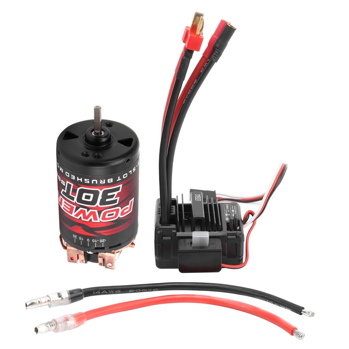 Motor cu perii 550, Enforose, set cu ESC 80A, negru, 42x35x27mm