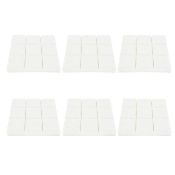 Set 6 panouri acustice, Enforose, ignifug, inalta densitate, alb