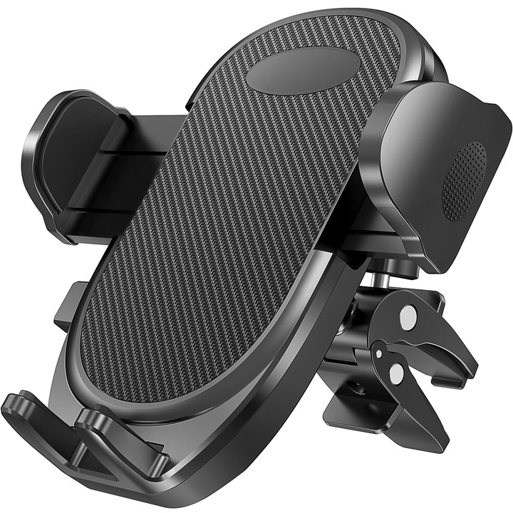 Suport auto pentru telefon Giftorld, rotire 360°, compatibil cu telefoane de 4-7 inch, negru