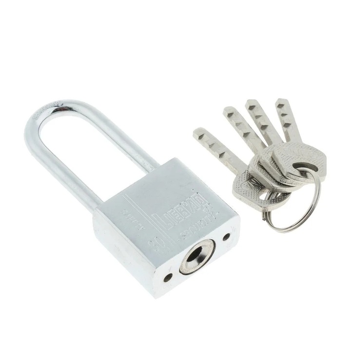 Метален катинар, устойчив на ръжда, комплект от 1 брой, налични 10 размера, 4 ключа, 30x68 мм