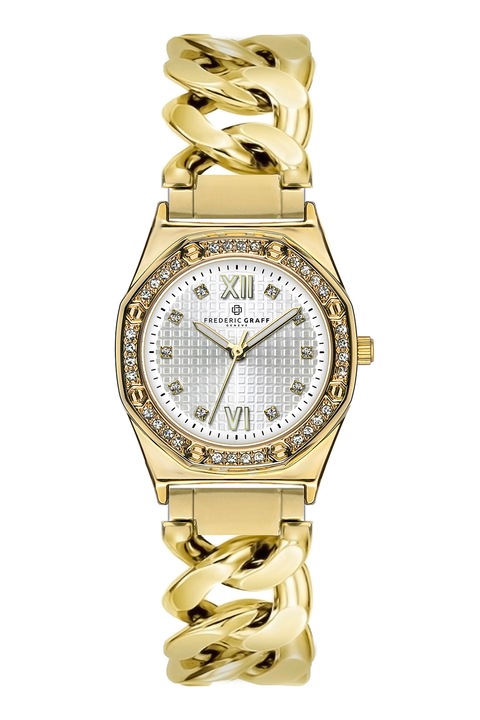 Frederic Graff, Kvarc karóra kristályokkal díszítve, Aranyszín