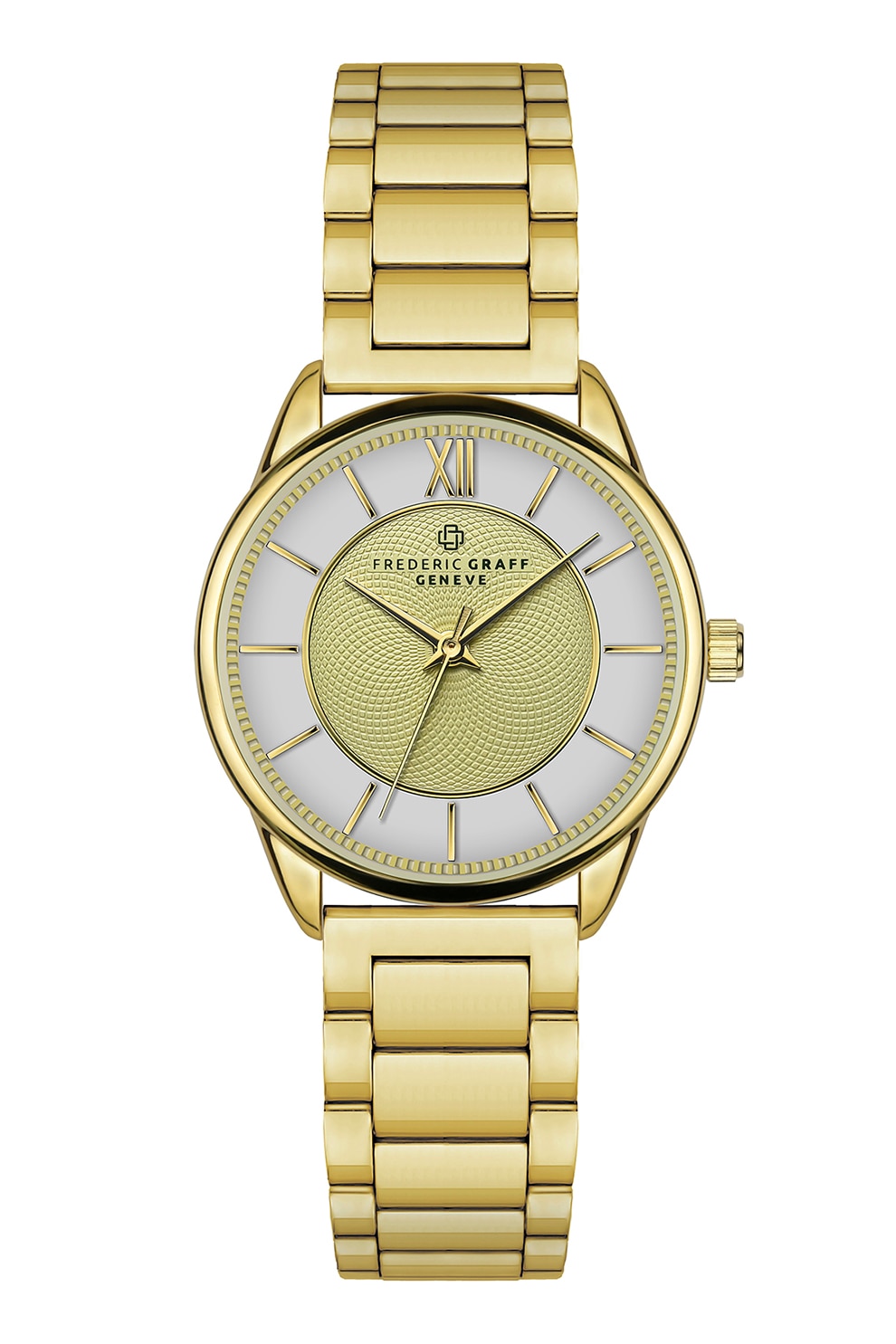 Frederic Graff, Ceas analog cu bratara metalica, Auriu