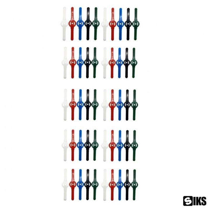 Set 50 Lame De Rezerva SIKS Pentru Trimmer Sau Motocoasa Gradina, Plastic Rezistent, Calitate Premium, Ideal pentru Taiere Rapida si Eficienta, Multicolore
