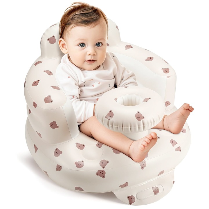 Scaun de masa pentru bebelusi, Stnqtsrv, design ergonomic, suport spate, portabil, pliabil,45x38x50cm, Varsta 3-36 luni