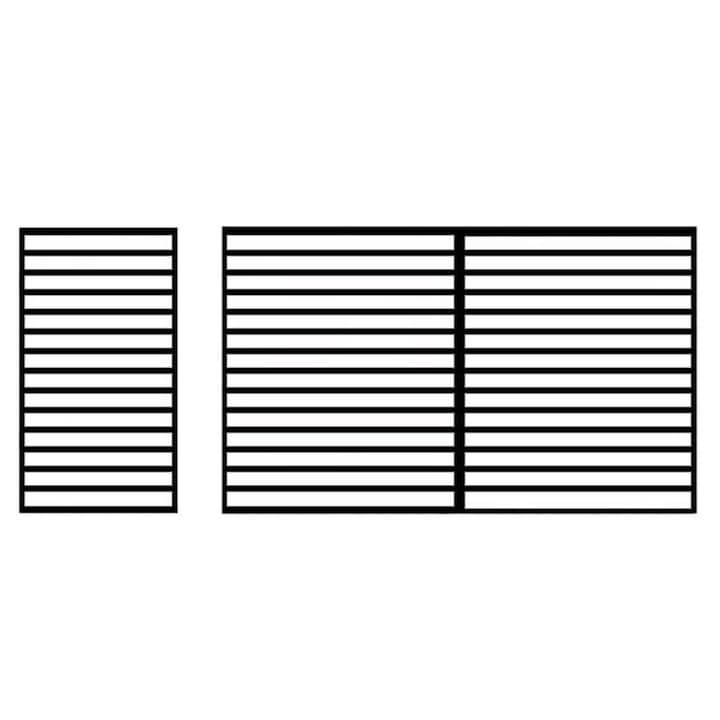 Set porti metalice, Negru, SARA(1000+3000)1800 mm