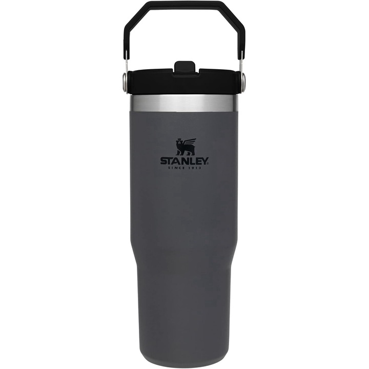 Stanley Quencher termosz rozsdamentes acél bögre, BPA mentes, 887 ml, hordozható, Szürke