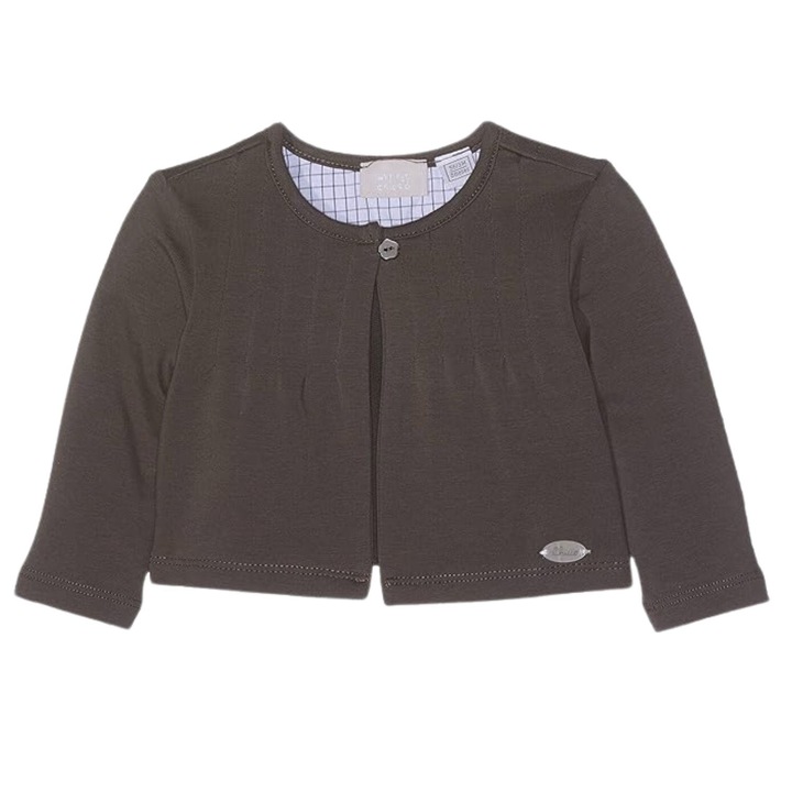 Chicco boleró lányoknak, szürke, pamut-elasztán, dekoratív fodrokkal