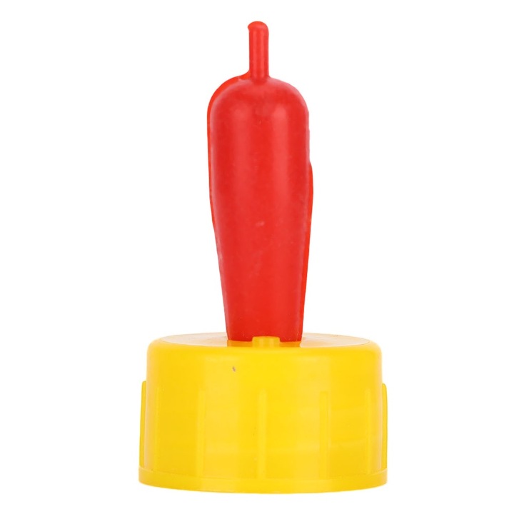 Set 10 Suzete pentru Miei, Enforose, Plastic/Silicon, Rosu/Galben, 5cm