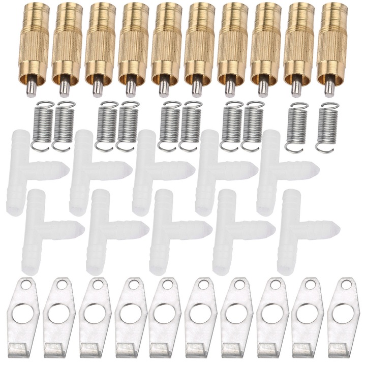 Комплект 10 броя автоматични адаптера за вода за зайци от неръждаема стомана, Enforose, кръгъл, бял, 30x9 мм