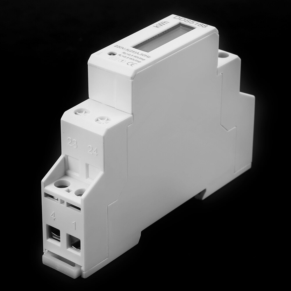 Contor electric digital LCD 220V DDS5188, 5-25A, instalare pe sina DIN ...