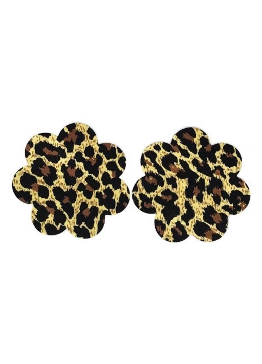 Accesorii sexy pentru sâni, design floare leopard, negru, One Size INTL