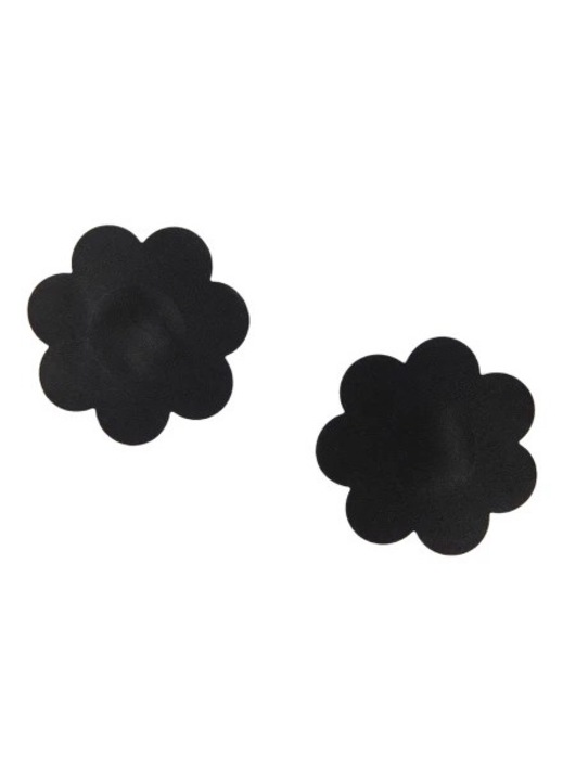 Accesorii sexy, Black Flower, stickere pentru sfarcuri, negru, One Size INTL