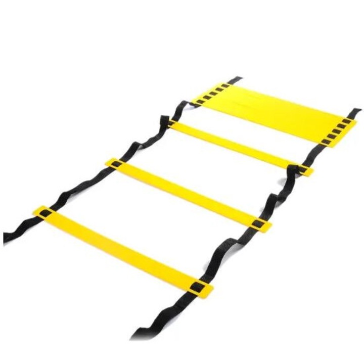 Scara de antrenament VIVE fitness, 6m, 12 trepte, cu husa, pentru exercitii de coordonare si viteza