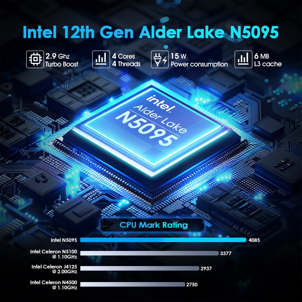 Laptop de 15.6 inchi 16GB 512 GB Celeron N5095 4 nuclee, 1920X1080P, Win 11 Pro, cu ventilator de racire, WiFi dual, Argent metalic