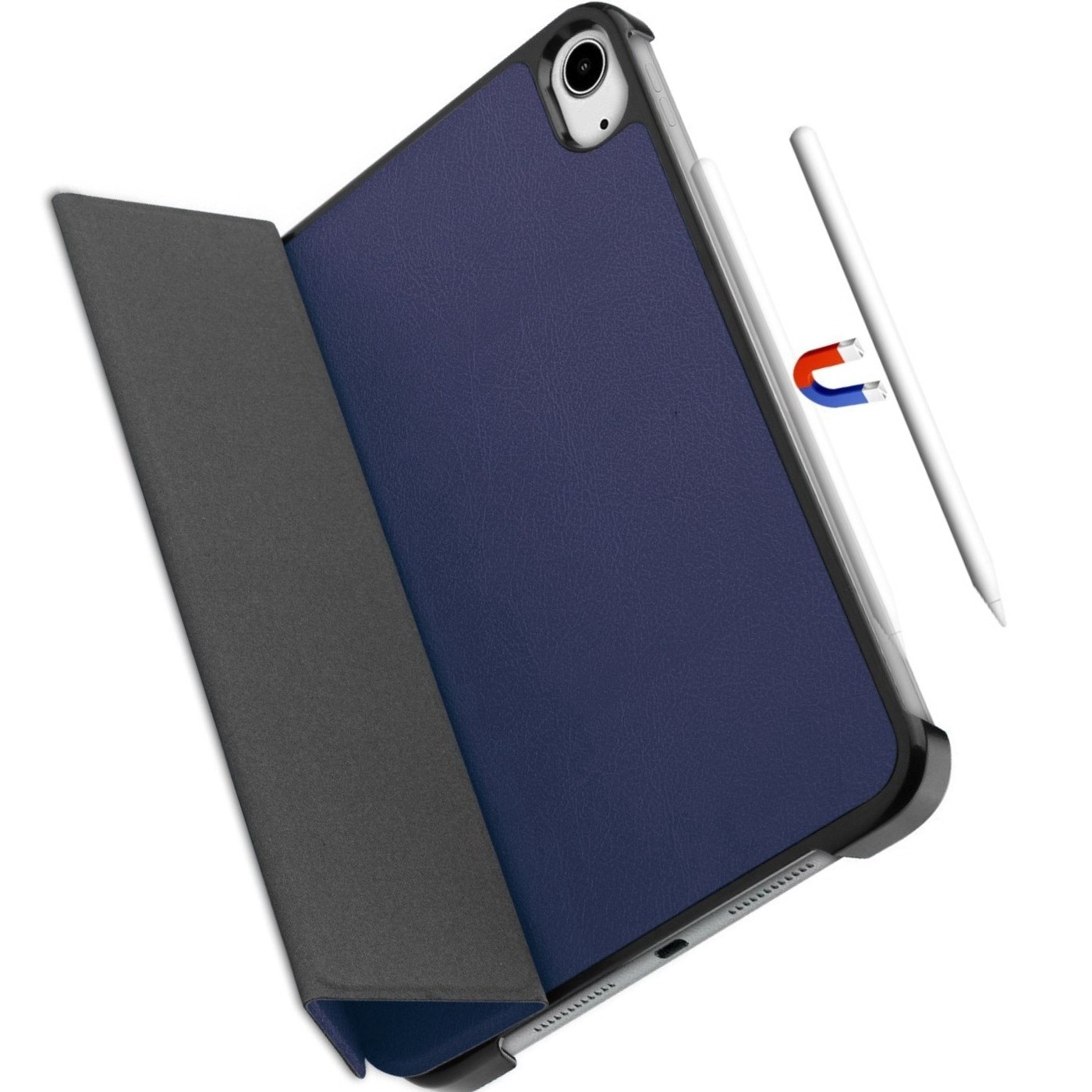 Husa pentru tableta pentru iPad mini 6, 8,3 inci, Accesorio FoldPro, Materiale PU si PC, protectie cuprinzatoare, suport multi unghi, deschidere precisa, functie de trezire in somn, rezistenta la impact, rezistenta la uzura, albastru profund