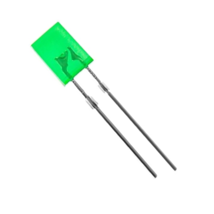 Set 2 diode LED dreptunghiular, SE, verde, 2x3x4mm, 3.2V