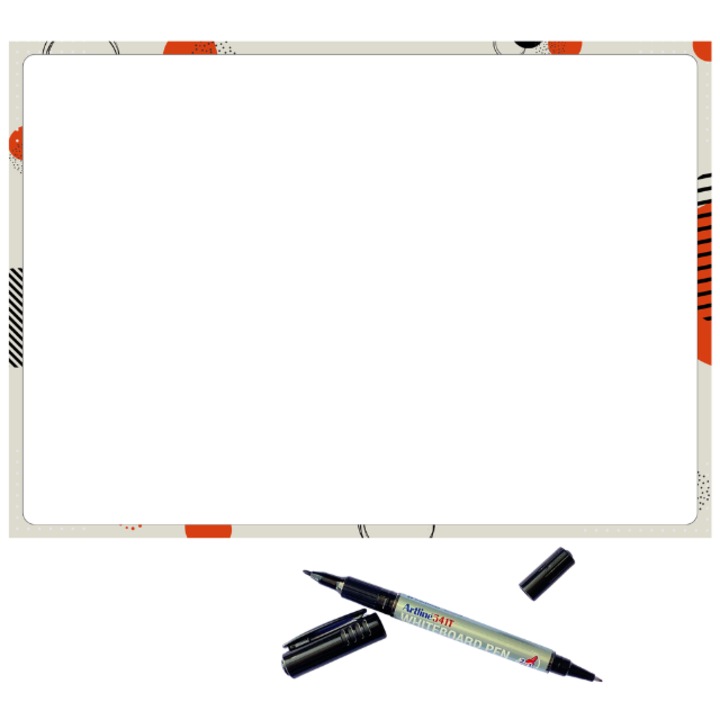 Planner Magnetic pentru Frigider in format A4 + Marker Whiteboard cu Doua Capete