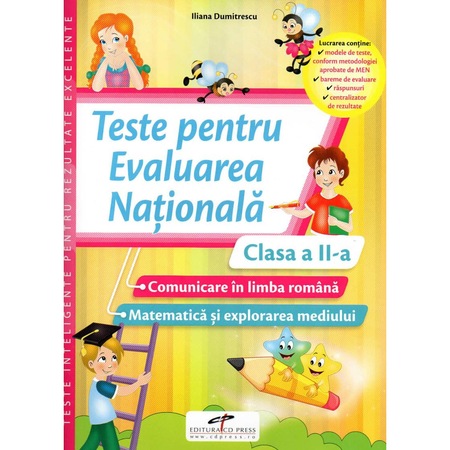 Teste Pentru Evaluarea Nationala Clasa A Ii A Comunicare In Limba Romana Matematica Si Explorarea Mediului Emag Ro