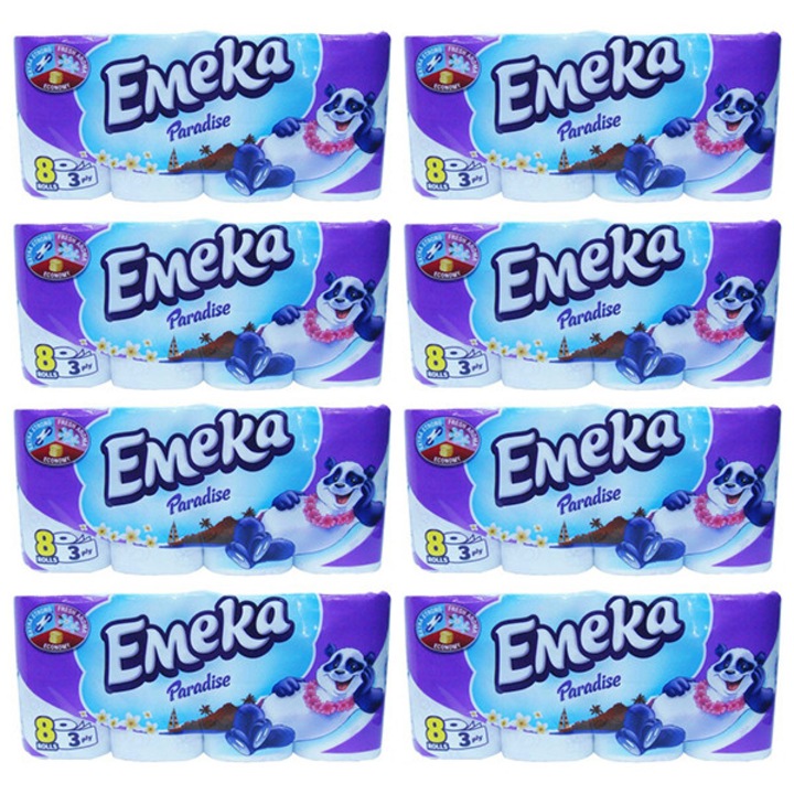 Emeka Wc Papír, 3 Rétegű, 8 Tekercs/Csomag, 8 Csomag