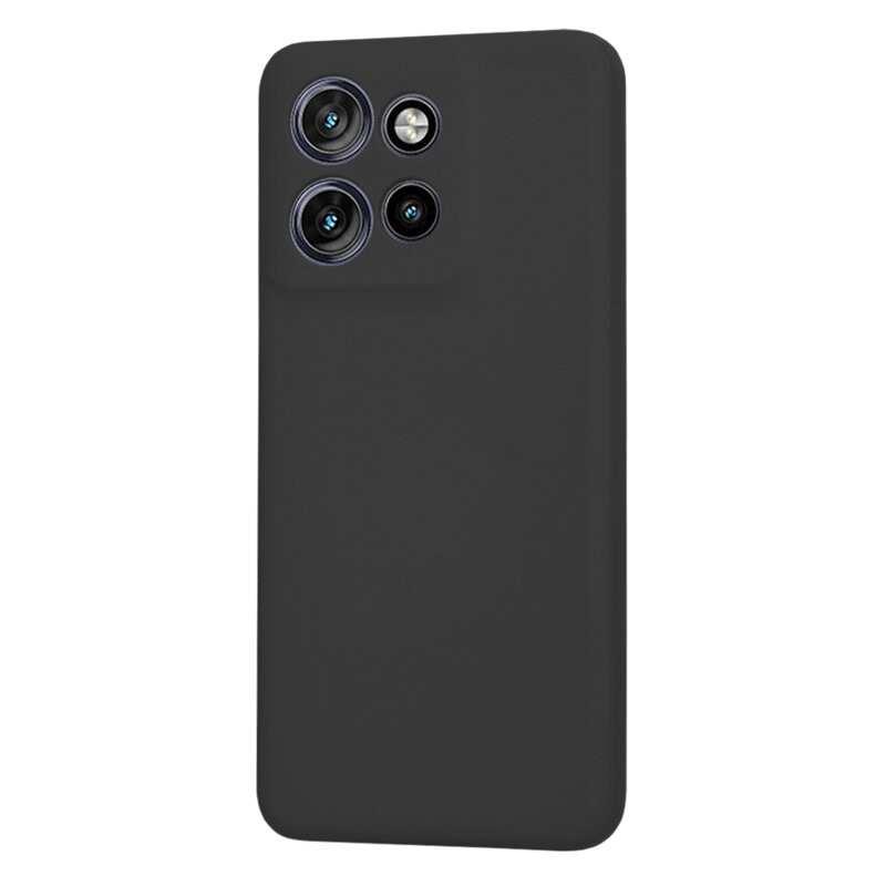 BestCase® Husa pentru Motorola Edge 50 Neo, Premium Slim Silicon 1.2MM, Microfibra in interior, Antisoc, Protectie camera si ecran, Negru