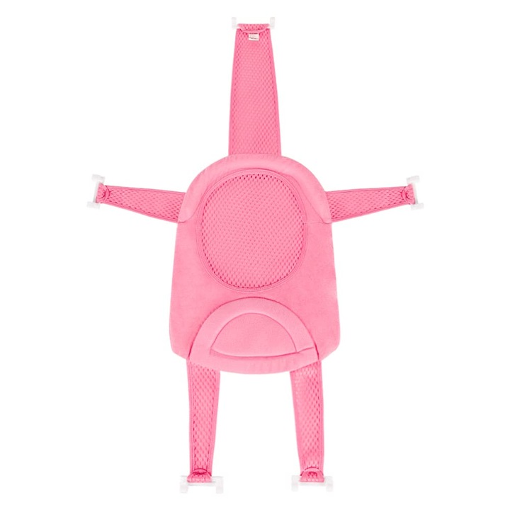 Suport tip hamac plasa pentru cadita, 0-18 luni, Poliester, atasabila la cadita, Vanaxalife®, Roz