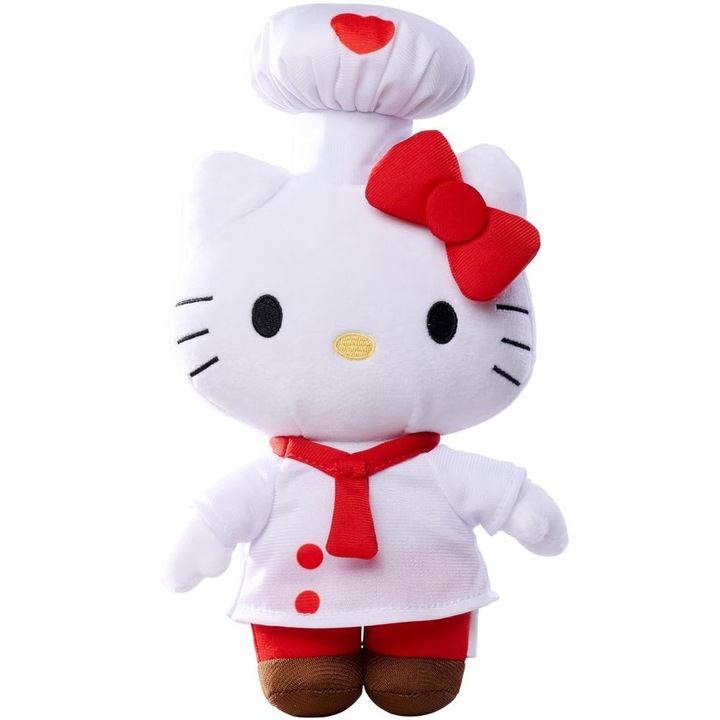 Jucarie de plus, Hello Kitty, Bucatar cu fundita, 20cm
