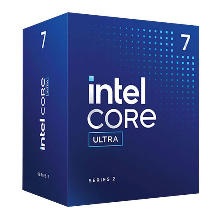 Процесор Intel Core Ultra 7 265F, 20C 8P 12E, 2.40 - 5.30 GHz, 30 MB кеш, 65 W, 13 TOPS, Кутия