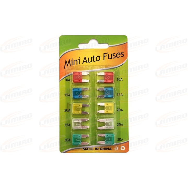 Комплект мини предпазители 10 бр, Lamiro, кола
