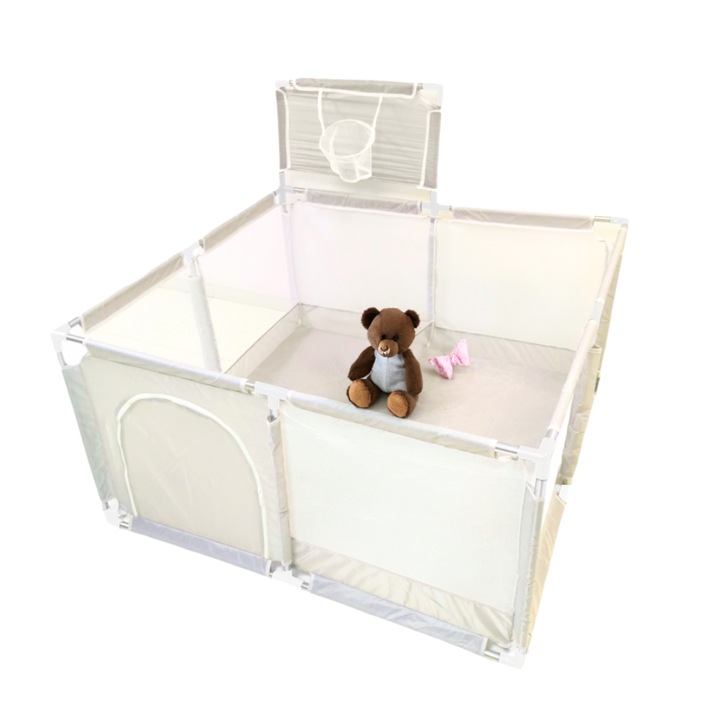 Tarc copii Starky, Poliester, 125x125x65cm, Bej