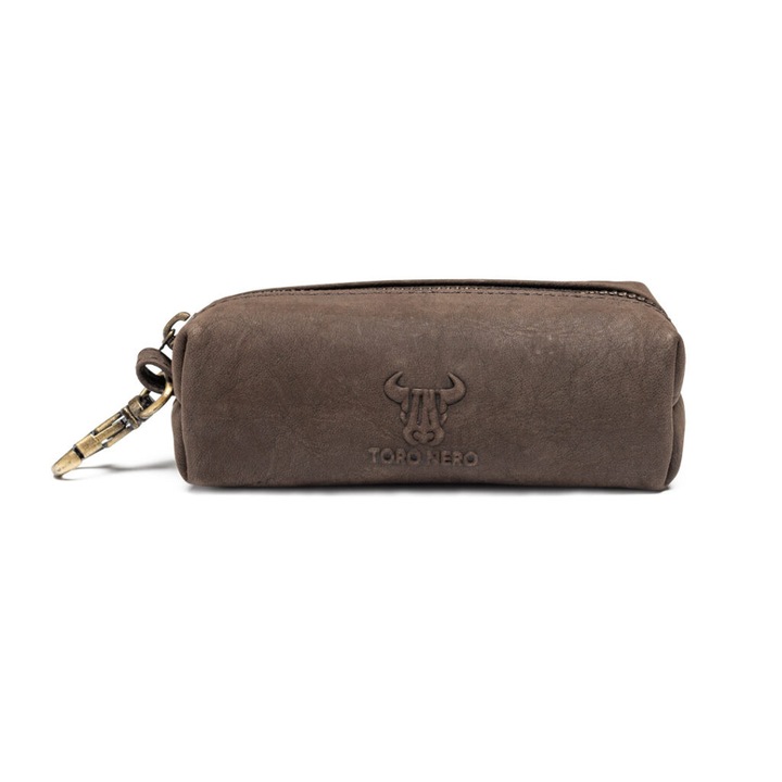 Portchei barbati din piele naturala, Toro Nero, maro, Crayzi