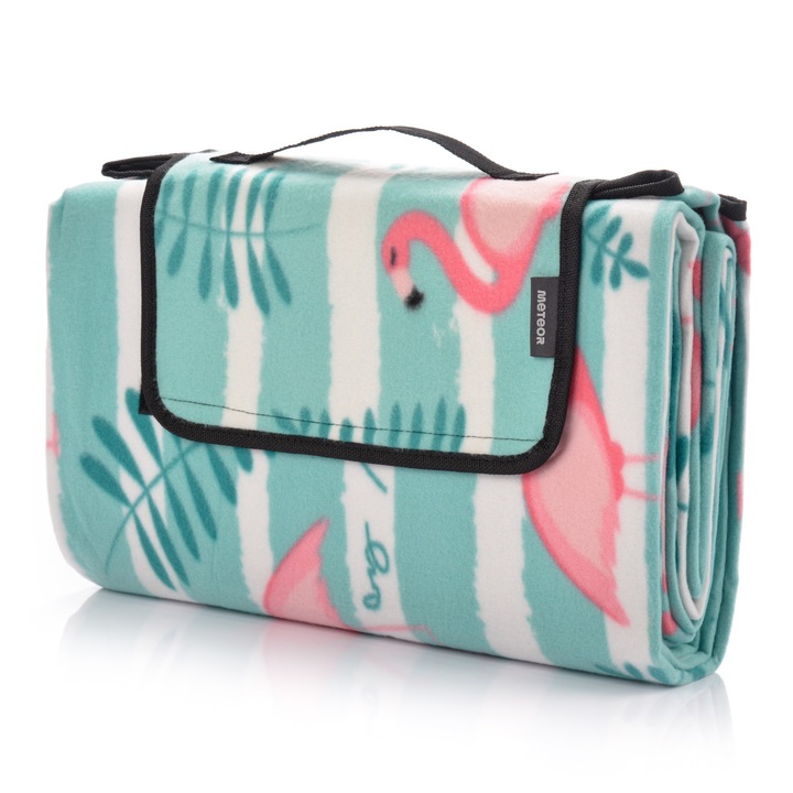 Одеяло за пикник, Meteor, Polar, Green, 150 x 180 cm, Термо, Компактно и лесно за съхранение, Идеално за къмпинг и плаж